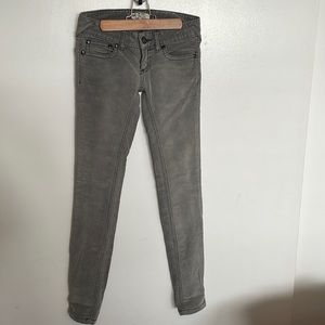 Free People Low Rise Corduroy pants in Grey size 24.